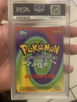 1999 Pokemon Topps Movie Edition Charizard #E6 PSA 9 - Image 5
