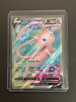 Pokemon Sword & Shield Fusion Strike Mew V Full Art 250/264 Near Mint or Better - Image 1