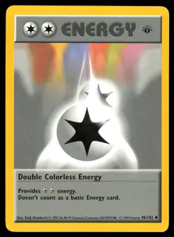 Double Colorless Energy 96/102 1st Edition | PL | Base Set | Pokemon TCG - 1999 - Image 1
