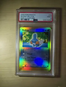 Mudkip 2003 Pokemon EX Ruby & Sapphire #60 Reverse Holo PSA 9 MINT POP 26!!! - Image 3