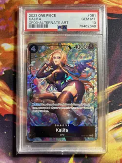 One Piece Pillars of Strength Alternate Art Kalifa OP03-081 English PSA 10 - Image 1