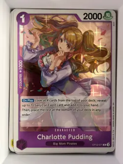 OP12-071 Charlotte Pudding English R One Piece TCG Card Game - Image 1