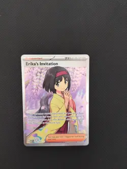 Pokemon TCG Scarlet & Violet 151 Erika's Invitation Full Art Holo Card 196/165! - Image 1
