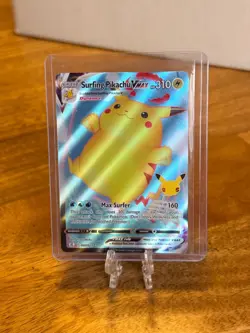 Surfing Pikachu VMAX 009/025 NM Celebrations Ultra Rare Holo Pokemon TCG Card - Image 1