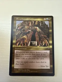 MTG English Magic Card Very Light Play BREATHSTEALER'S CRYPT from Visions - Image 1