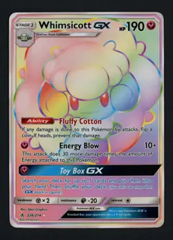 Whimsicott GX 226/214 SM Unbroken Bonds Holofoil Secret Rare Pokemon TCG - Image 1
