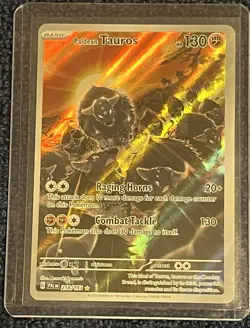Pokemon Paldean Tauros Illustration Rare Holo 218/193 Sv02: Paldea Evolved - Image 1