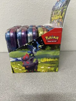POKEMON TCG ASCENDED HEROES FACTORY SEALED MINI TINS LOT OF 10 WITH DISPLAY BOX - Image 5