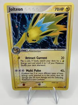 Pokemon TCG 2005 Jolteon Unseen Forces Holo Rare 8/115 - Image 1
