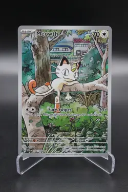 Meowth 106/094 Illustration Rare Phantasmal Flames Pokemon Near Mint | IR | NM - Image 1