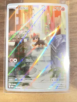 Litleo 139/132 Illustration Rare Pokemon ME01: Mega Evolution Full Art Holo - Image 1