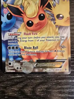 Flareon EX (Full Art) RC28-32 Generations: Radiant Collection Holo MP - Image 3