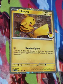 Pokemon Temporal Forces #51/162 Pikachu Stamped Pokemon Day 2026 Cosmos Holo - Image 1