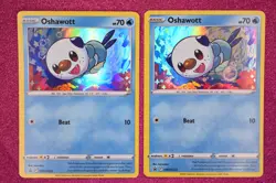 2X Pokemon TCG Oshawott SWSH Black Star Promos SWSH222 Holo Promo NM 2022 - Image 1