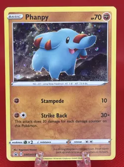 Pokemon TCG Phanpy Black Star Holo Promo SWSH117 Chilling Reign 2021 LP - Image 1