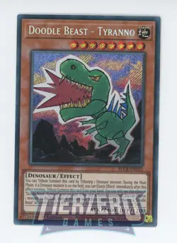Yugioh Doodle Beast - Tyranno BLCR-EN033 Secret Rare 1st Edition Near Mint - Image 1