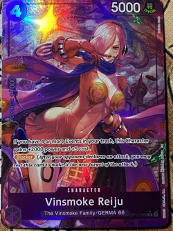 One Piece Card Game Vinsmoke Reiju Alt Art OP12-063 Super Rare Holo - Image 2