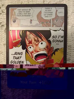 One Piece TCG GOLD Don!! Ring That Golden Bell Gold Foil Monkey D. Luffy OP15 - Image 1