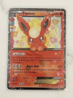 Pokemon 2016 Flareon EX Ultra Rare Generations RC6/RC32 Holo English Card - Image 1