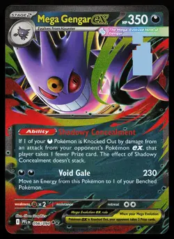 Mega Gengar ex 056/094 Holo Phantasmal Flames Pokemon Card - Image 1