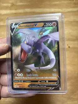 Aerodactyl V 092/196 - Lost Origin - Ultra Rare Holo Pokemon Card LP NM - Image 1