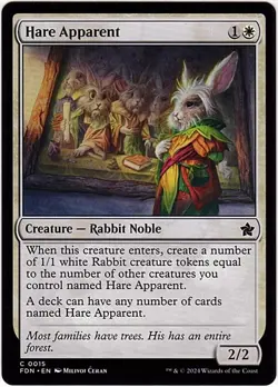MTG Foundations Hare Apparent (Common) - Image 1