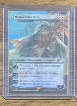 MTG Miku, Divine Diva - Elspeth Tirel Rainbow Foil Secret Lair Drop NM - Image 2