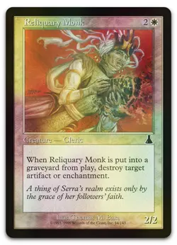 Reliquary Monk #14 (Foil) (LP) Urza's Destiny UDS Magic MTG - Image 1