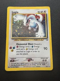 Pokemon TCG Lugia Neo Genesis Holo Card 9/111 Unlimited LP/MP - Image 1
