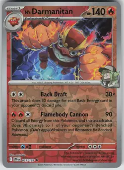 N's Darmanitan 027/159 Uncommon Journey Together Pokemon Reverse Holo Near Mint - Image 1