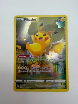 Pokemon Pikachu GG30/GG70 Crown Zenith Galarian Gallery Holo Near Mint ATC - Image 1