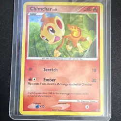 Pokemon Chimchar Promo DP02 Diamond & Pearl Basic 50 HP Card 2007 - Image 1