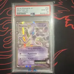 Pokemon Mewtwo EX 52/108 Evolutions Holo Rare EX PSA 10 Pokemon TCG - Image 1
