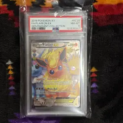 Pokemon TCG 2016 Radiant Collection Flareon EX Full Art RC28/RC32 PSA 8 - Image 2