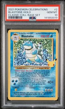 PSA 10 BLASTOISE 2 CELEBRATIONS CLASSIC COLLECTION HOLO POKEMON GEM MINT BM - Image 1