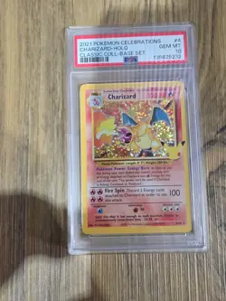 2021 Pokemon TCG English Charizard 4/102 PSA 10 Celebrations Holo - Image 1