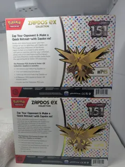 Pokemon TCG Scarlet & Violet 151 Zapdos ex Collection Box - Lot Of 4- New Sealed - Image 3