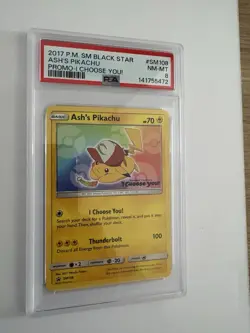2017 Pokemon Sun & Moon Black Star Promo #SM108, featuring Ash's Pikachu - Image 3