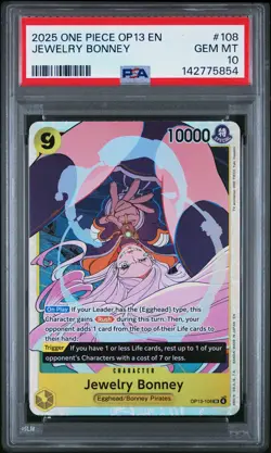2025 ONE PIECE OP13-CARRYING ON HIS WILL #108 JEWELRY BONNEY PSA 10 - Image 1