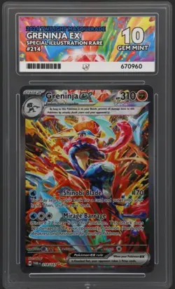 Pokemon TCG Greninja EX Scarlet & Violet Twilight Masquerade Card 214/167 - Image 1