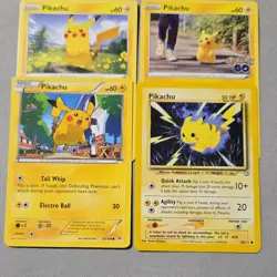 Pokemon TCG Pikachu Card Lot Pokemon GO & Classic 1995 2000 4 English - Image 1