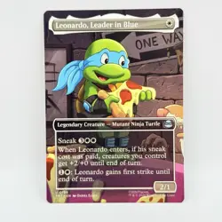 MTG Set of 4x Borderless Turtles TMNT Leonardo Raphael Michaelangelo Donatello - Image 2