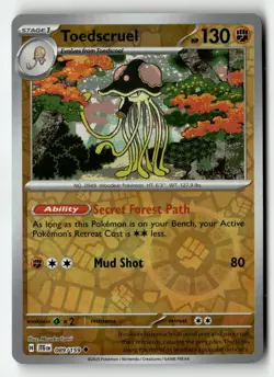 Toedscruel 089/159 Uncommon Journey Together Pokemon Reverse Holo Near Mint - Image 1