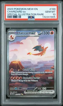 2023 Pokemon EN-Mew 151 Charizard ex 199/165 SIR GEM MINT PSA 10 - Image 1
