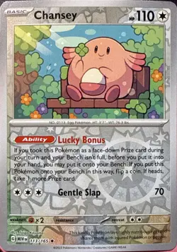 Chansey 113/165 Rare 151 Pokemon Reverse Holo NM/M - Image 1