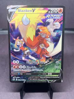 Pokemon TCG Blaziken V TG14/TG30 Ultra Rare Silver Tempest Trainer Gallery NM/M - Image 1
