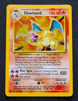 1999 Pokemon Base Set # 4/102 Charizard Holo NEAR MINT Vintage Glurak English 📈 - Image 1