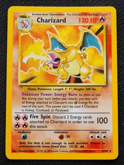 1999 Pokemon Base Set # 4/102 Charizard Holo NEAR MINT Vintage Glurak English 📈 - Image 5