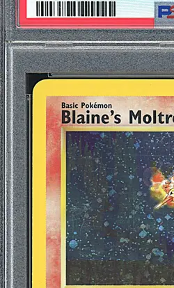 BLAINE'S MOLTRES 2000 Pokemon Gym Heroes Holo with Swirl #1 - PSA 6 - Image 4