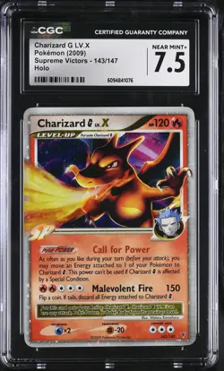 Pokemon CGC 7.5 Charizard G LV.X 2009 Supreme Victors 143/147 - Image 1